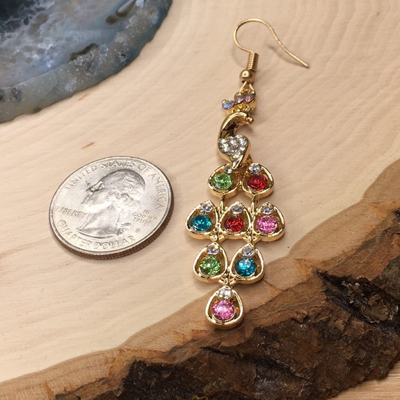 Peacock Earrings - Picture 7 of 9